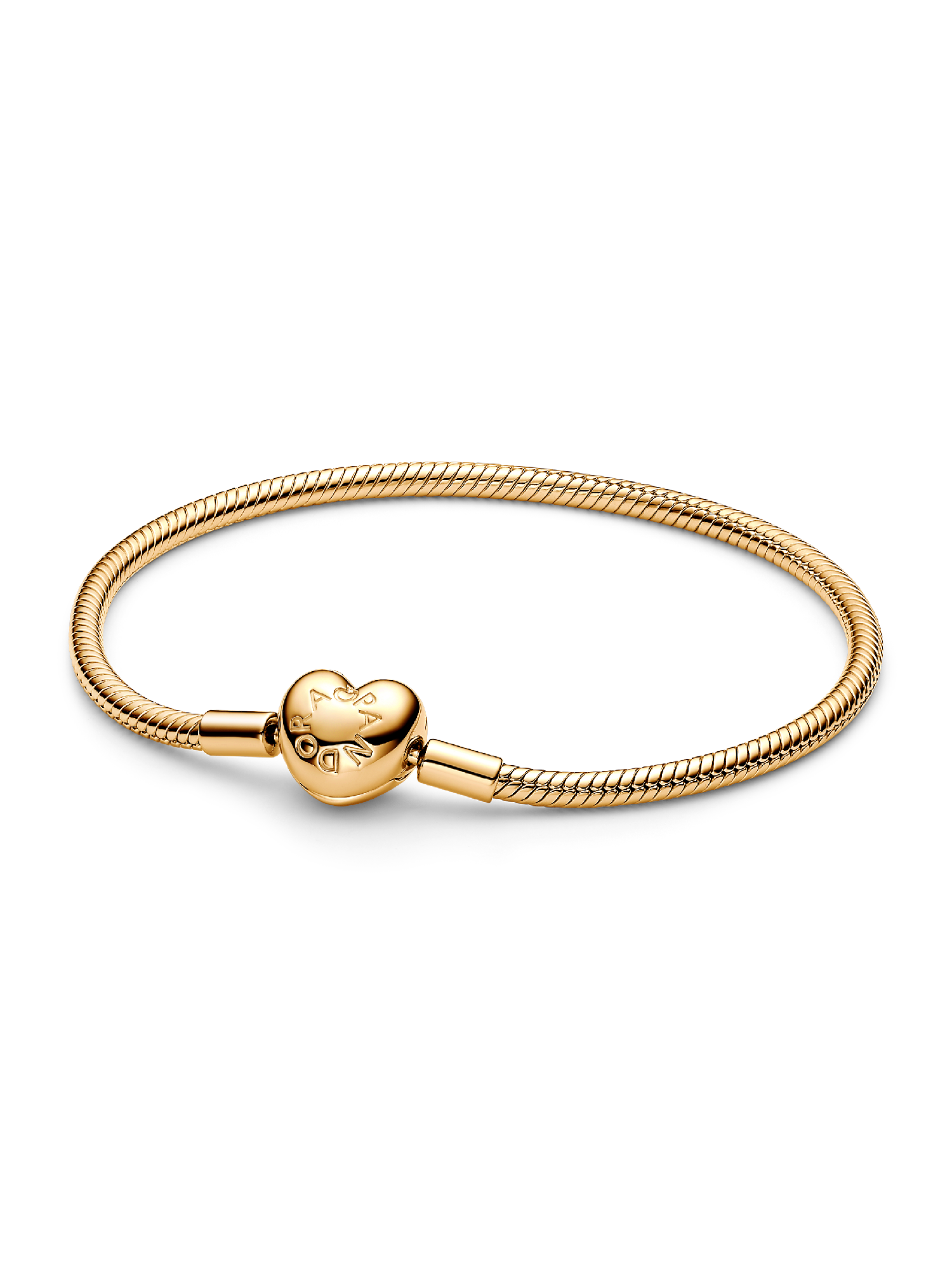 Brazalete Pandora Moments cadena de serpiente con broche de corazón