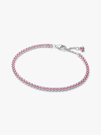 Brazalete de tenis pequeño rosado