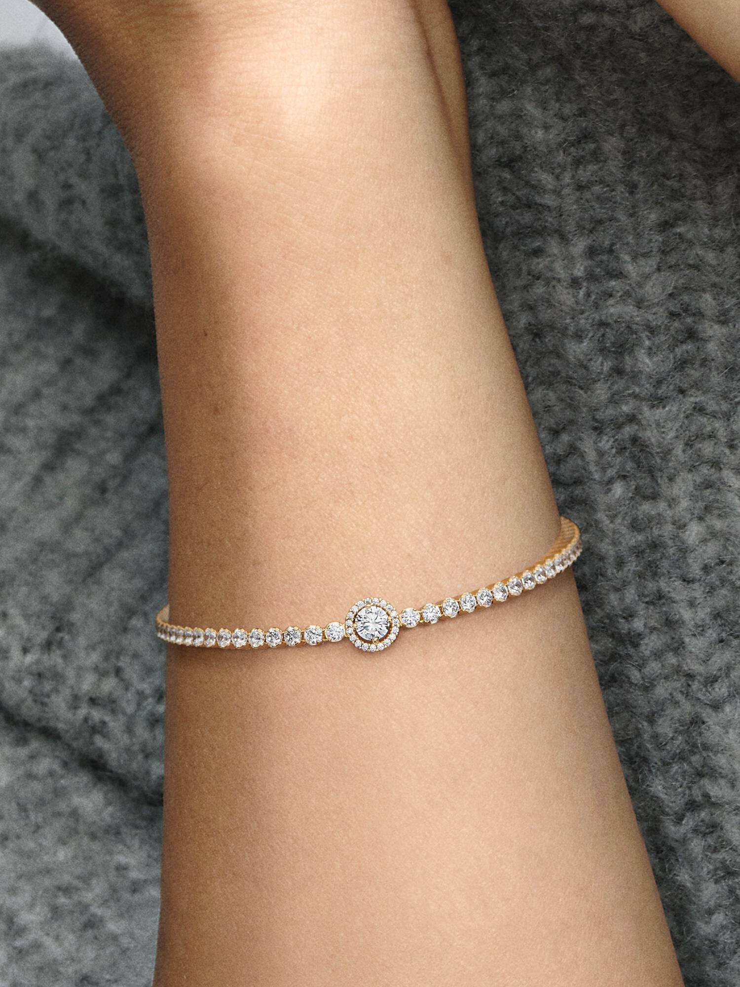 Brazalete de tenis Halo reluciente