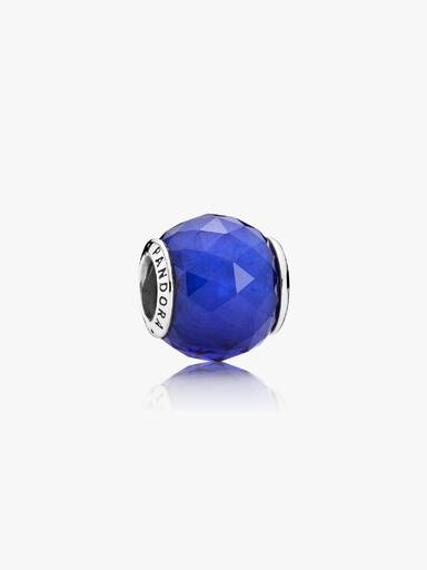 Charm Facetado Geométrico Azul