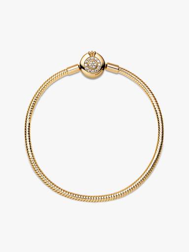 Brazalete de cadena de serpiente Corona O resplandeciente