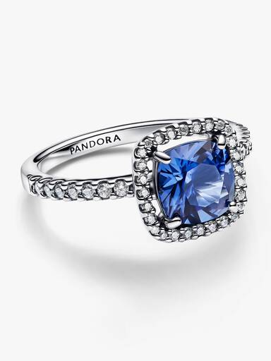 Anillo de impacto Halo azul cuadrado brillante