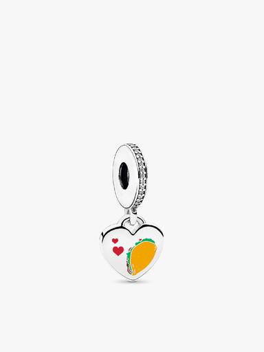 Charm Colgante Dos tacos en Corazon