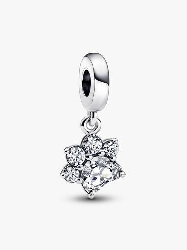 Charm colgante Huella de mascota reluciente