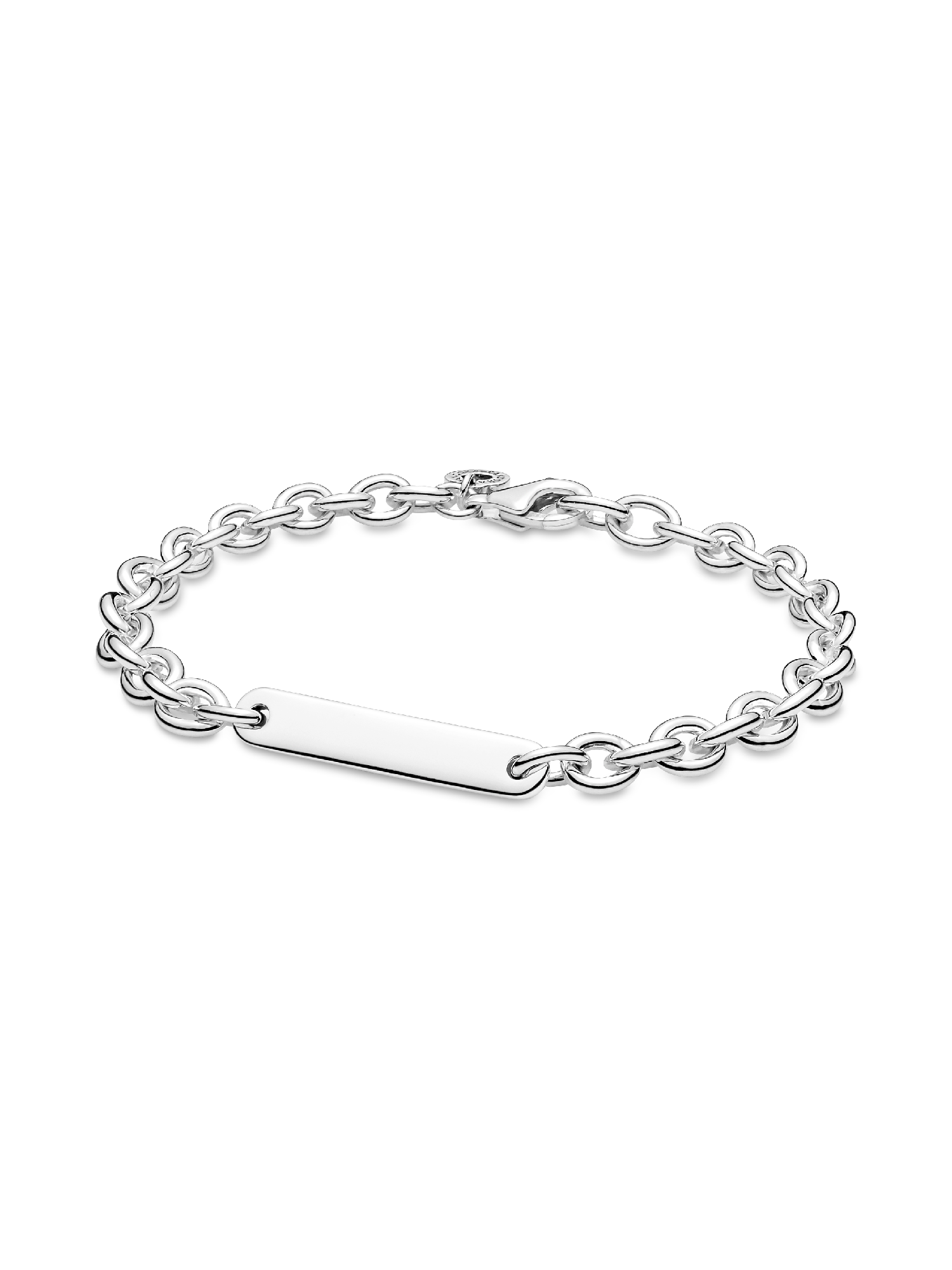 Brazalete de eslabones con barra grabable