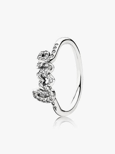 Anillo Love en plata de ley y circonitas