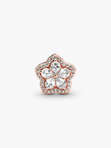 Charm Flor brillante en pavé