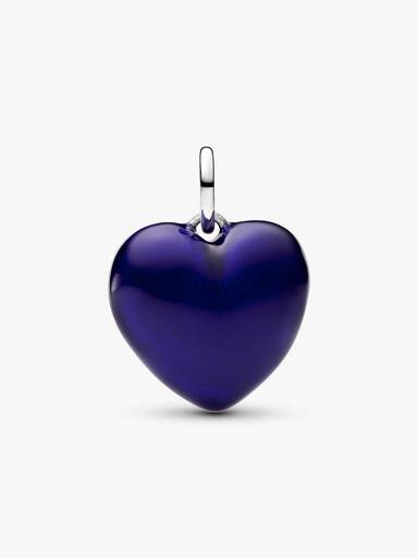 Charm colgante Corazón Acolchado Azul