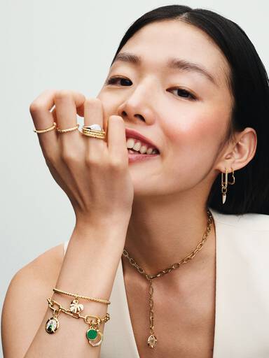 Brazalete Deslizante Cadena con Tachuelas