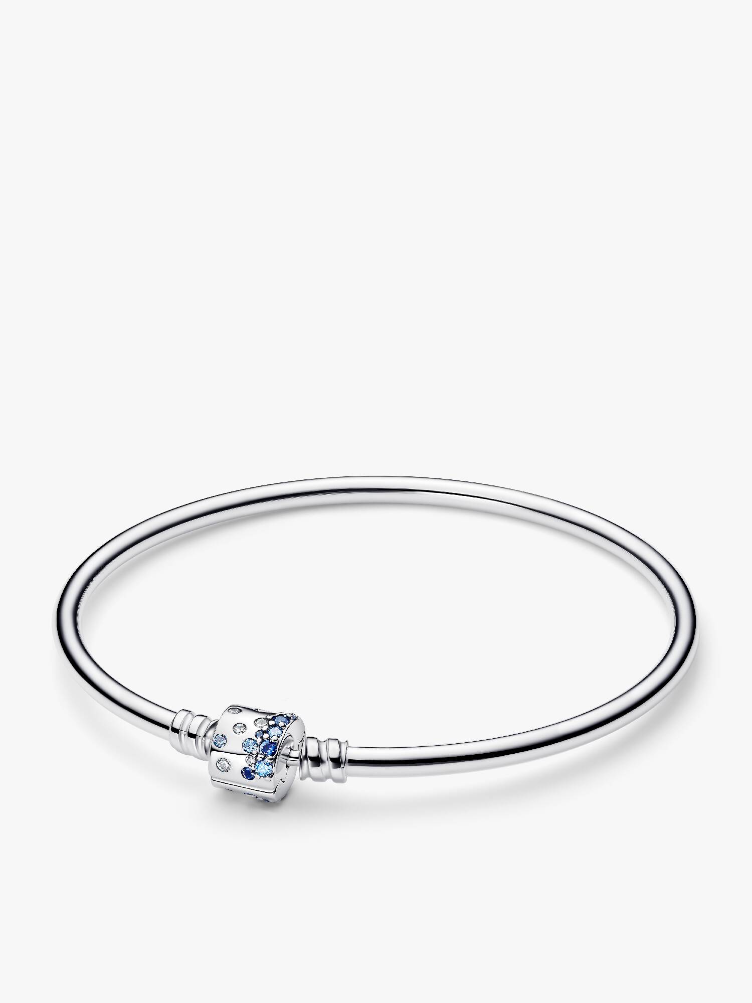 Brazalete Rígido con broche de barril brillante 