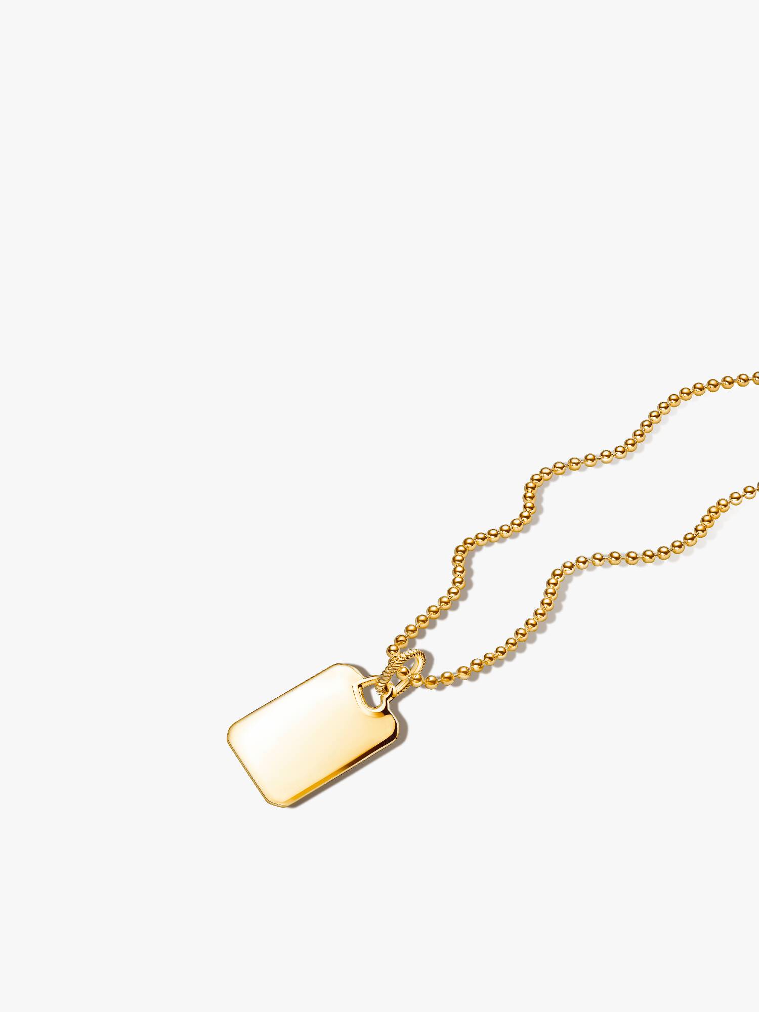 Set de Collar con Placa Rectangular Grabable