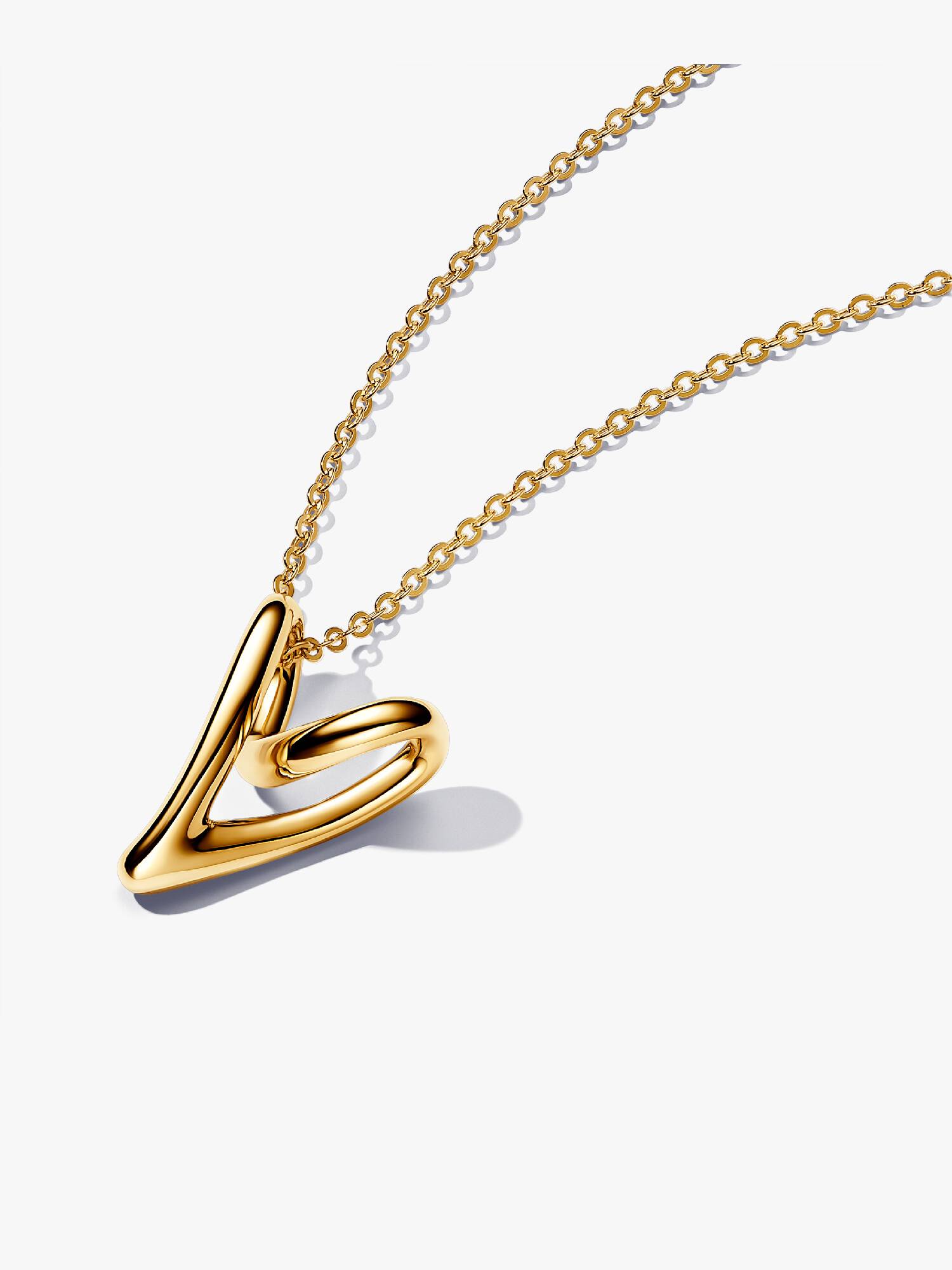 Collar con colgante corazón con forma orgánica