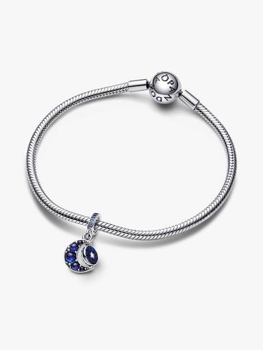 Charm Colgante Giratorio Luna Brillante