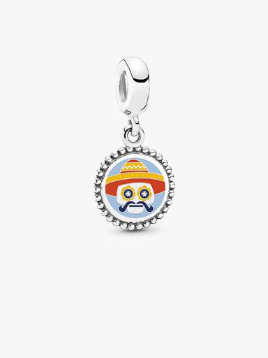 Charm colgante Calavera Tradicional con Sombrero Mexicano