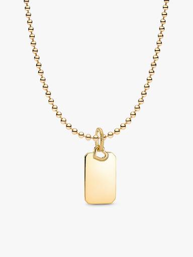 Collar con Placa Rectangular Grabable