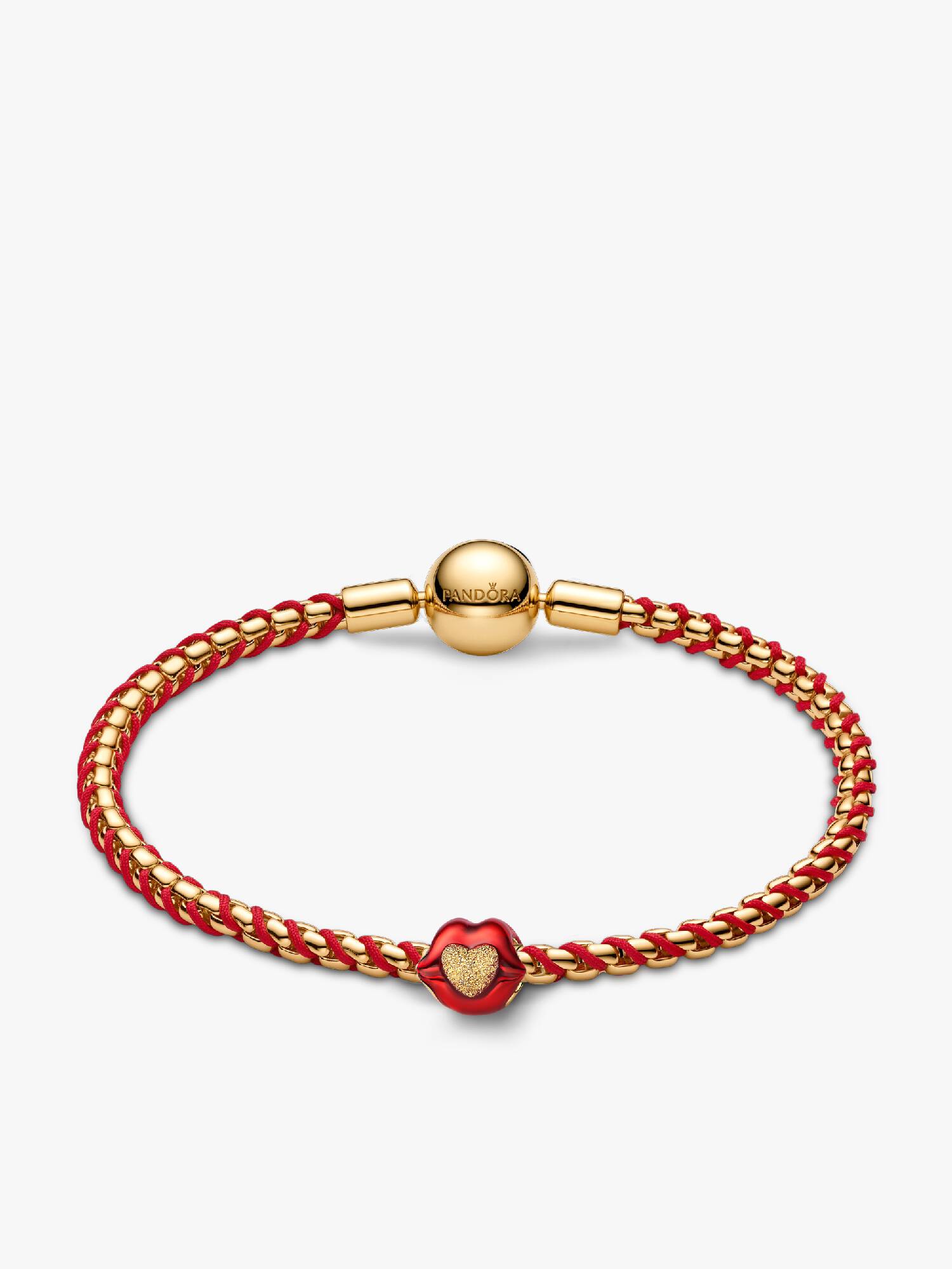 Set de Regalo de Brazalete y Mini Charm Labios de Amor
