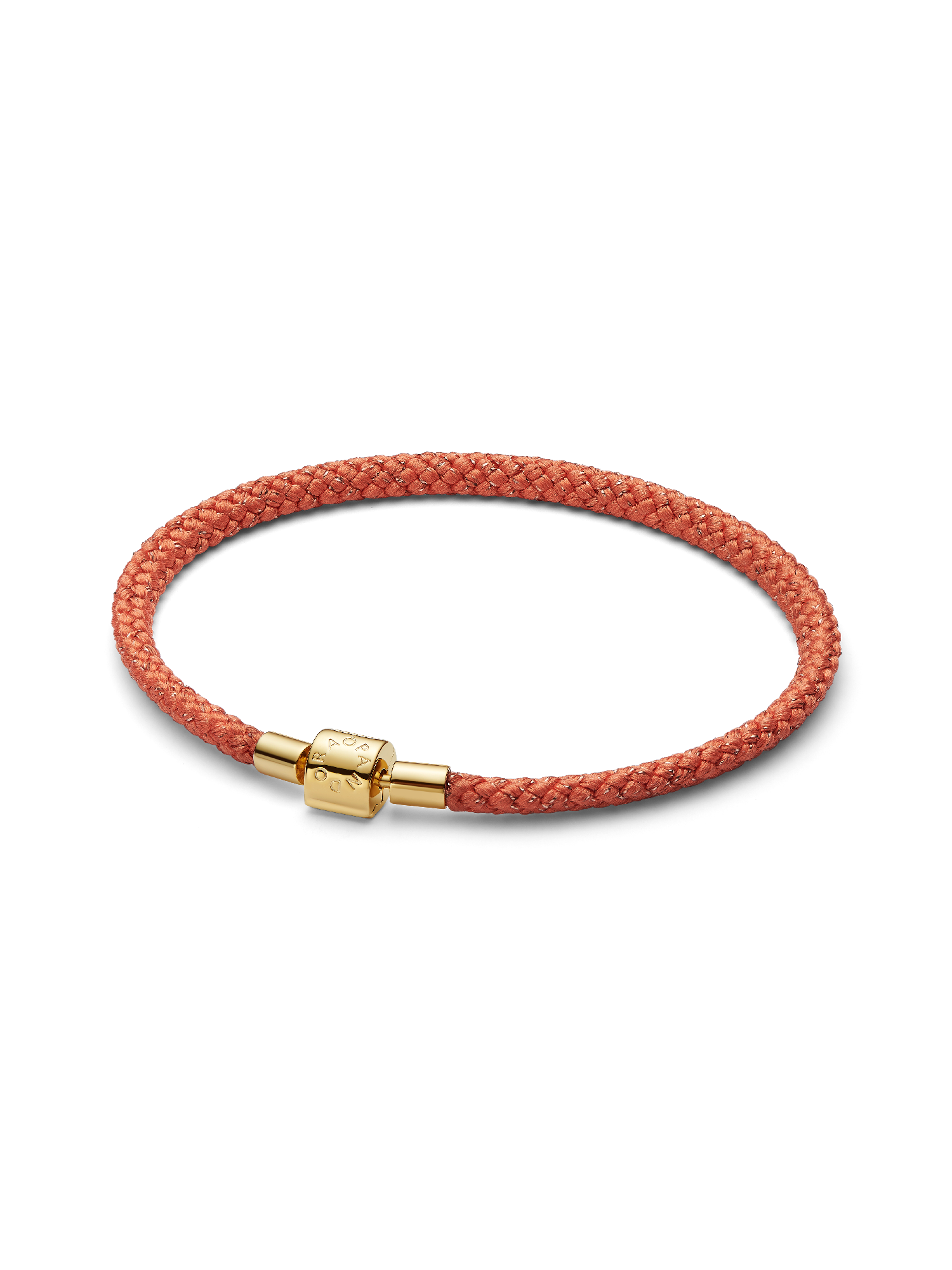 Pulsera de cordón naranja brillante