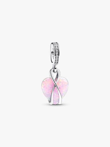 Charm colgante Opalescente Corazón Mamá