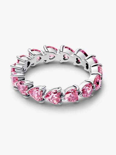 Anillo Alianza de Corazones Rosas