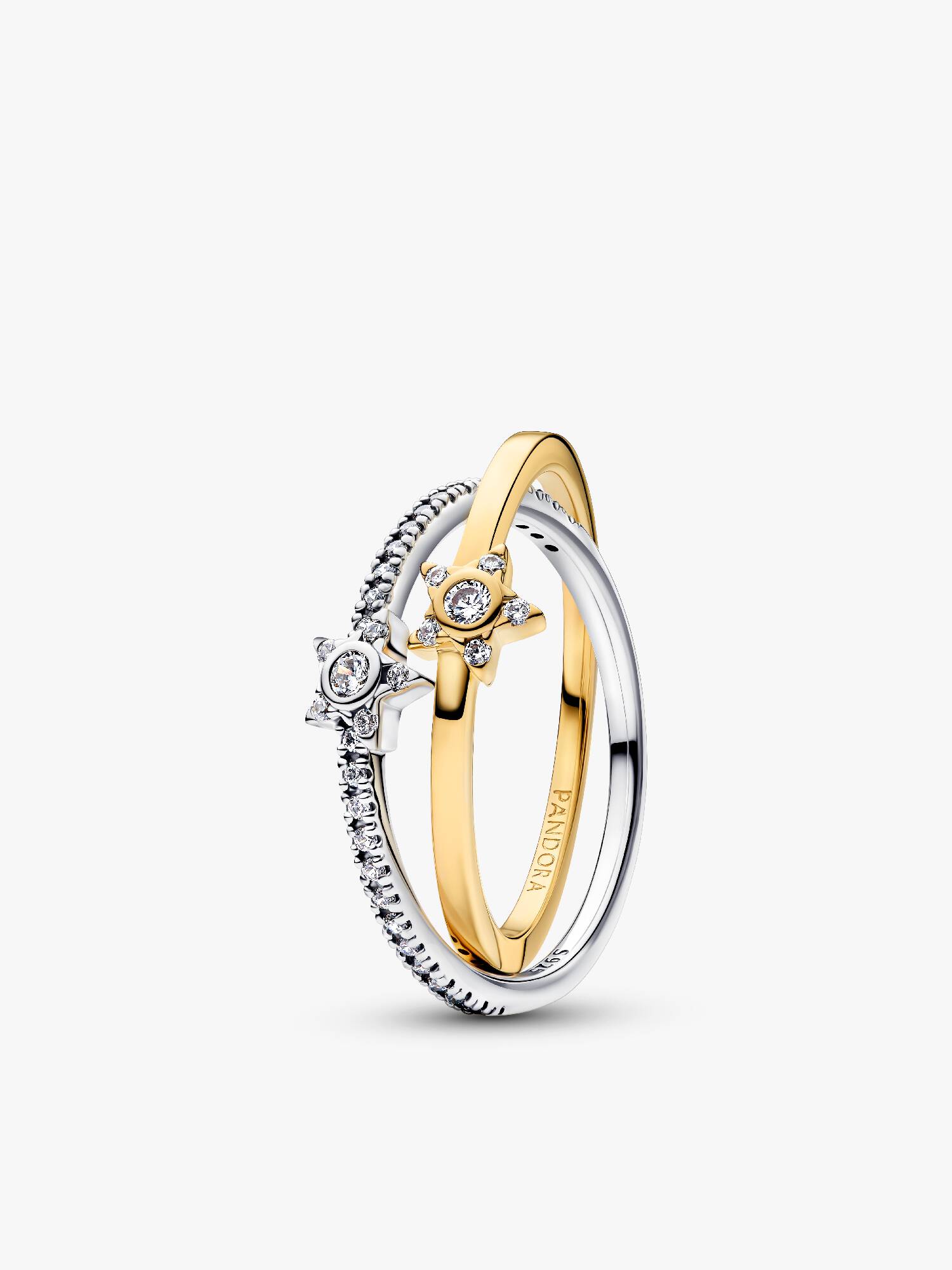 Anillo Cruzado Estrella Reluciente
