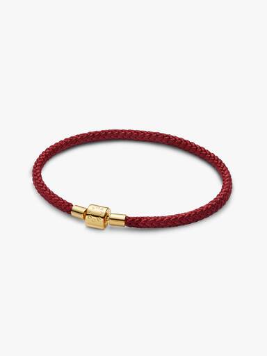Pulsera de cordón rojo brillante