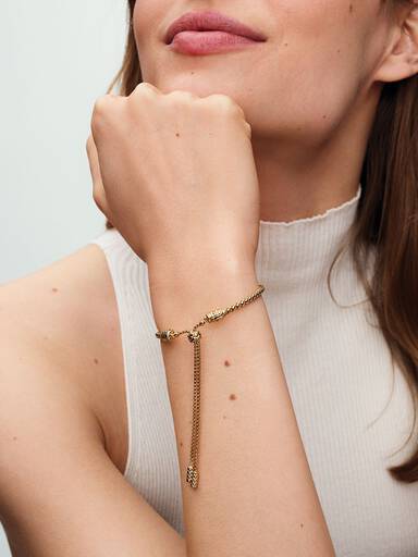 Brazalete Deslizante Cadena con Tachuelas
