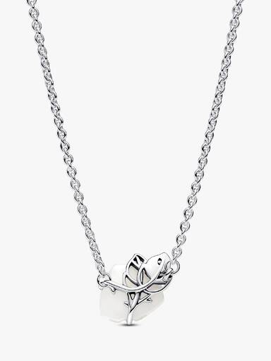 Collar Collier Rosa Blanca en Flor