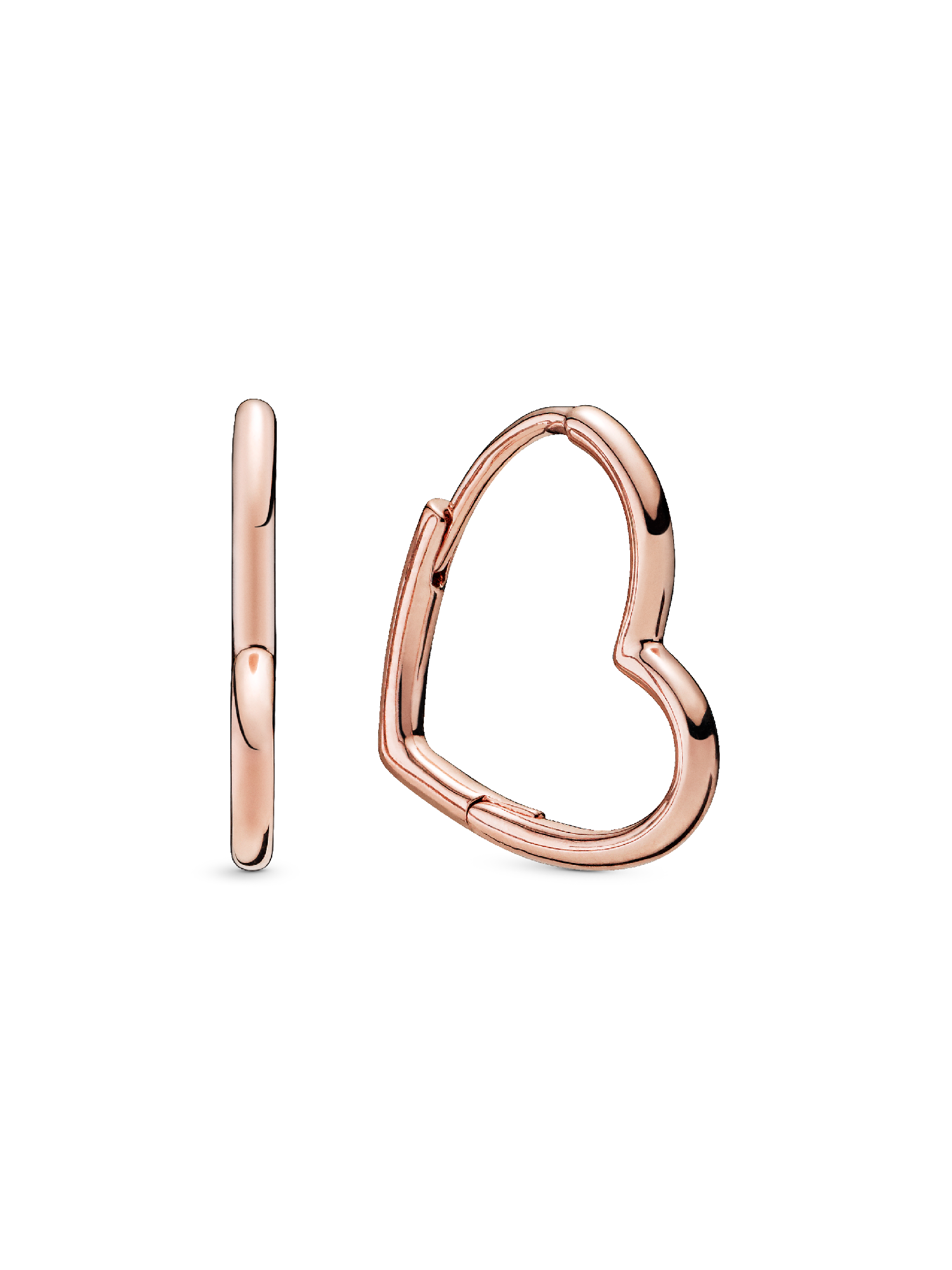 Aretes de aro Corazón asimétrico