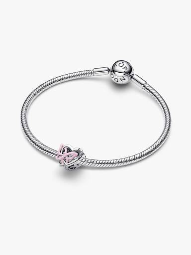 Charm Corazón y mariposa entrelazados