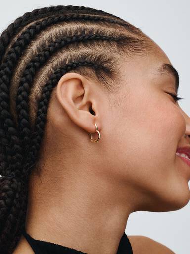 Aretes de aro Corazón asimétrico