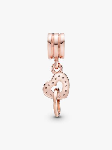 Charm colgante Corazones Entrelazados Pandora Rose