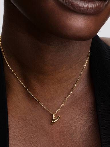 Collar con colgante pequeño Corazón con forma orgánica