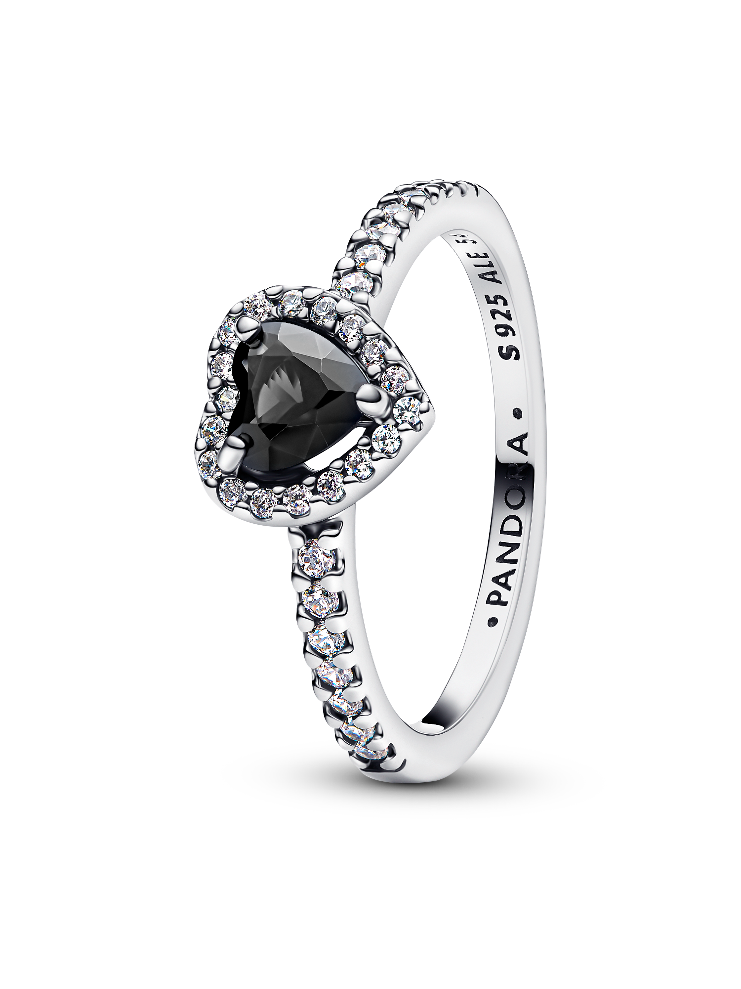 Anillo Corazón Negro Elevado