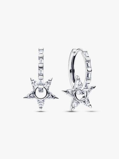 Aretes de aro Estrella Calada Resplandeciente