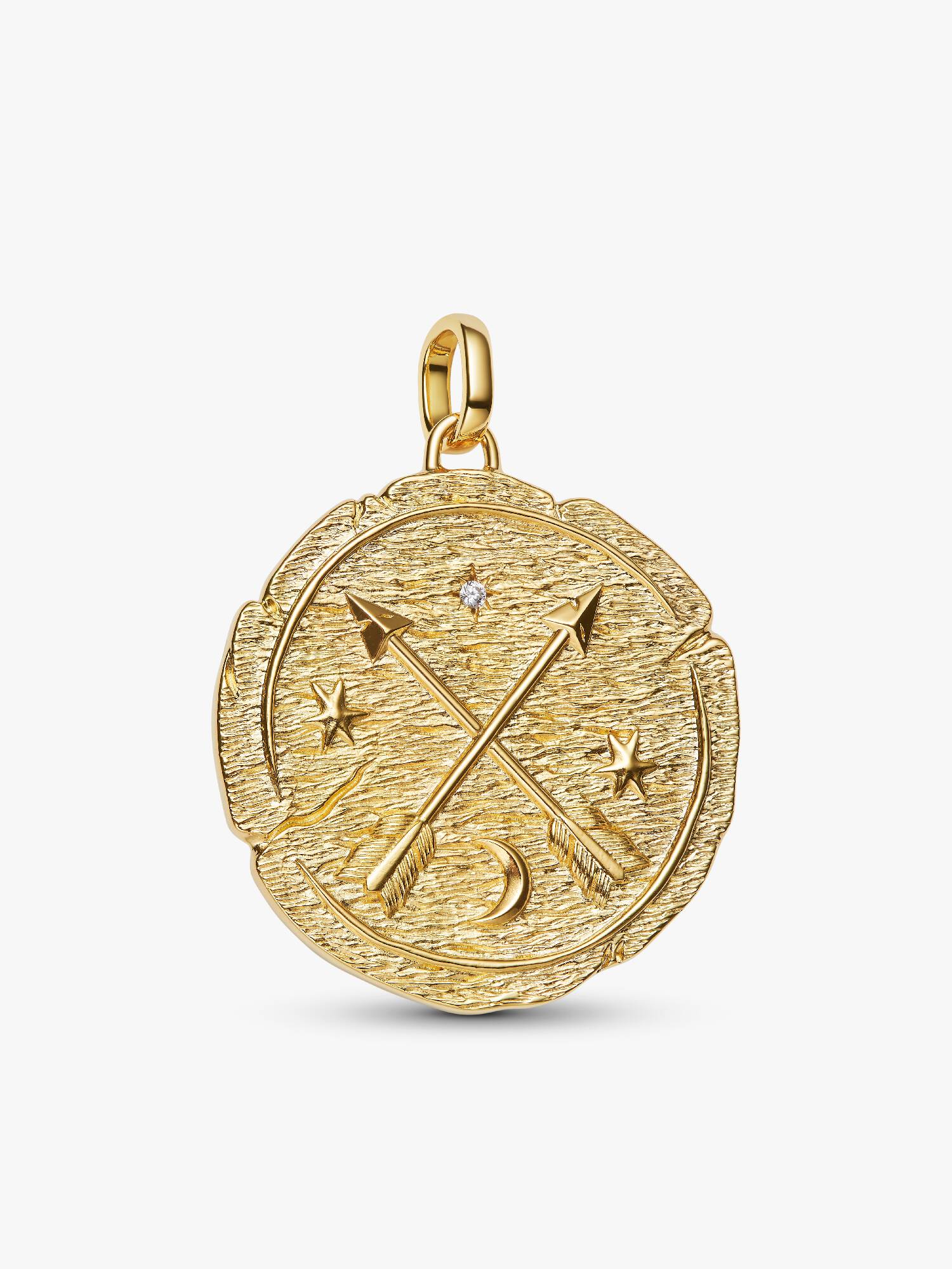 Charm Medallón grande con flechas cruzadas