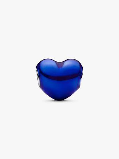 Charm Corazón Metálico Azul