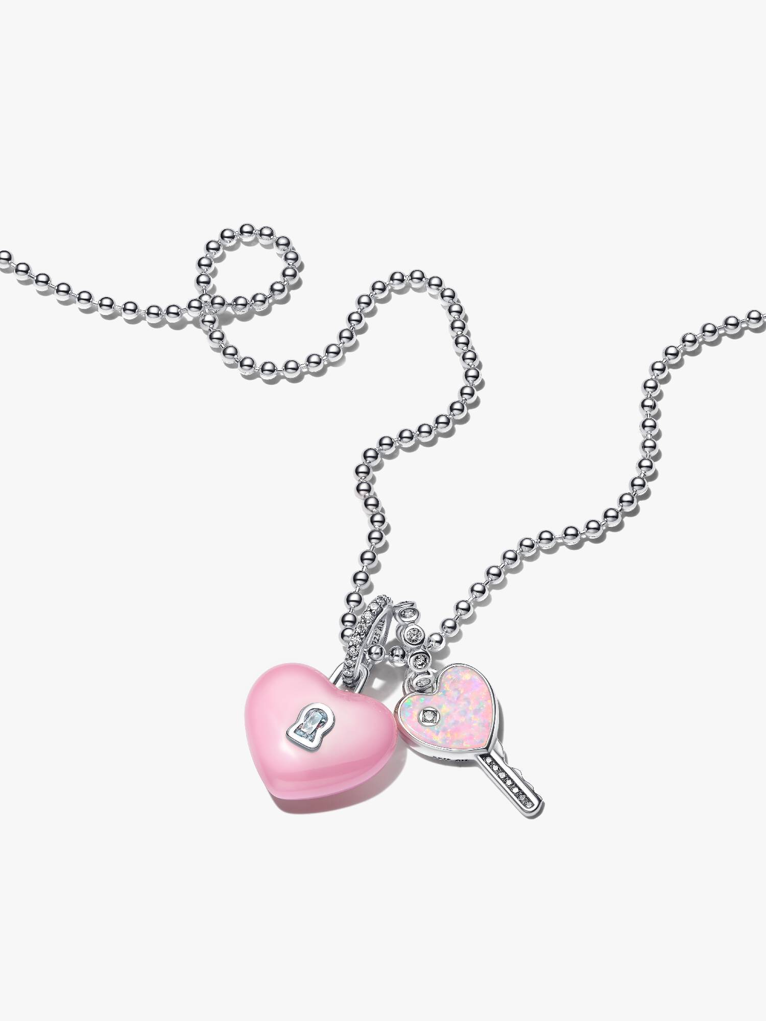 Set de collar Llave de corazón y candado