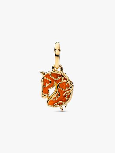 Charm Colgante Caballo rojo fuego en cristal Murano