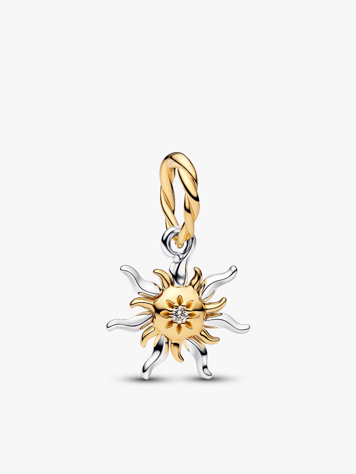 Charm Colgante Flor Solar de Rapunzel de Disney con Diamante de Laboratorio