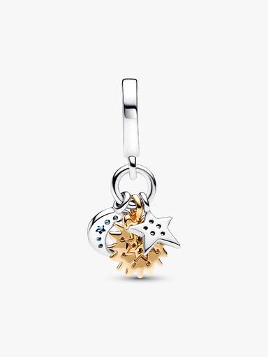 Charm Colgante doble de dos tonos Celestial