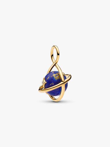 Charm Colgante Planeta Azul Celestial Giratorio