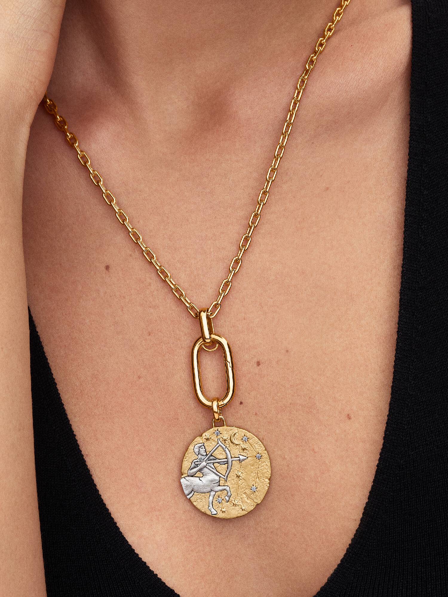 Charm Medallón Grande Signo Zodiacal Sagitario