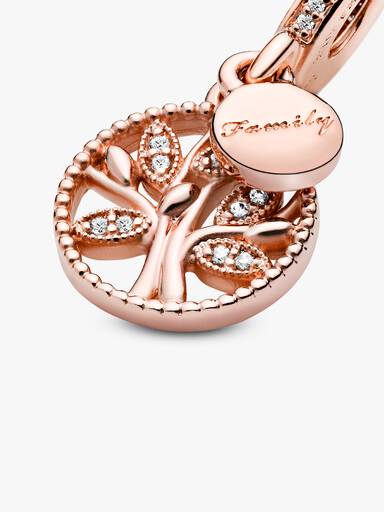 Charm colgante Árbol de familia reluciente