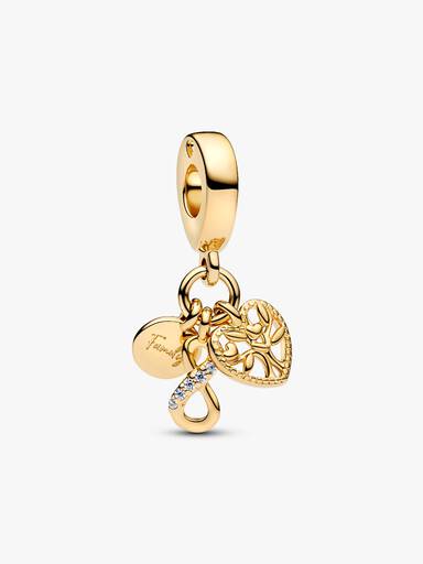 Charm Colgante de familia triple Infinito