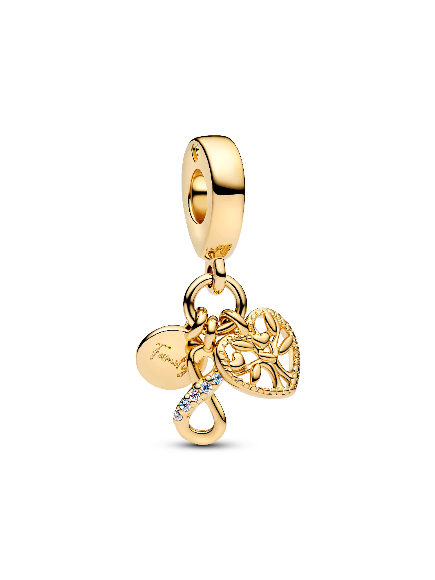 Charm Colgante de familia triple Infinito