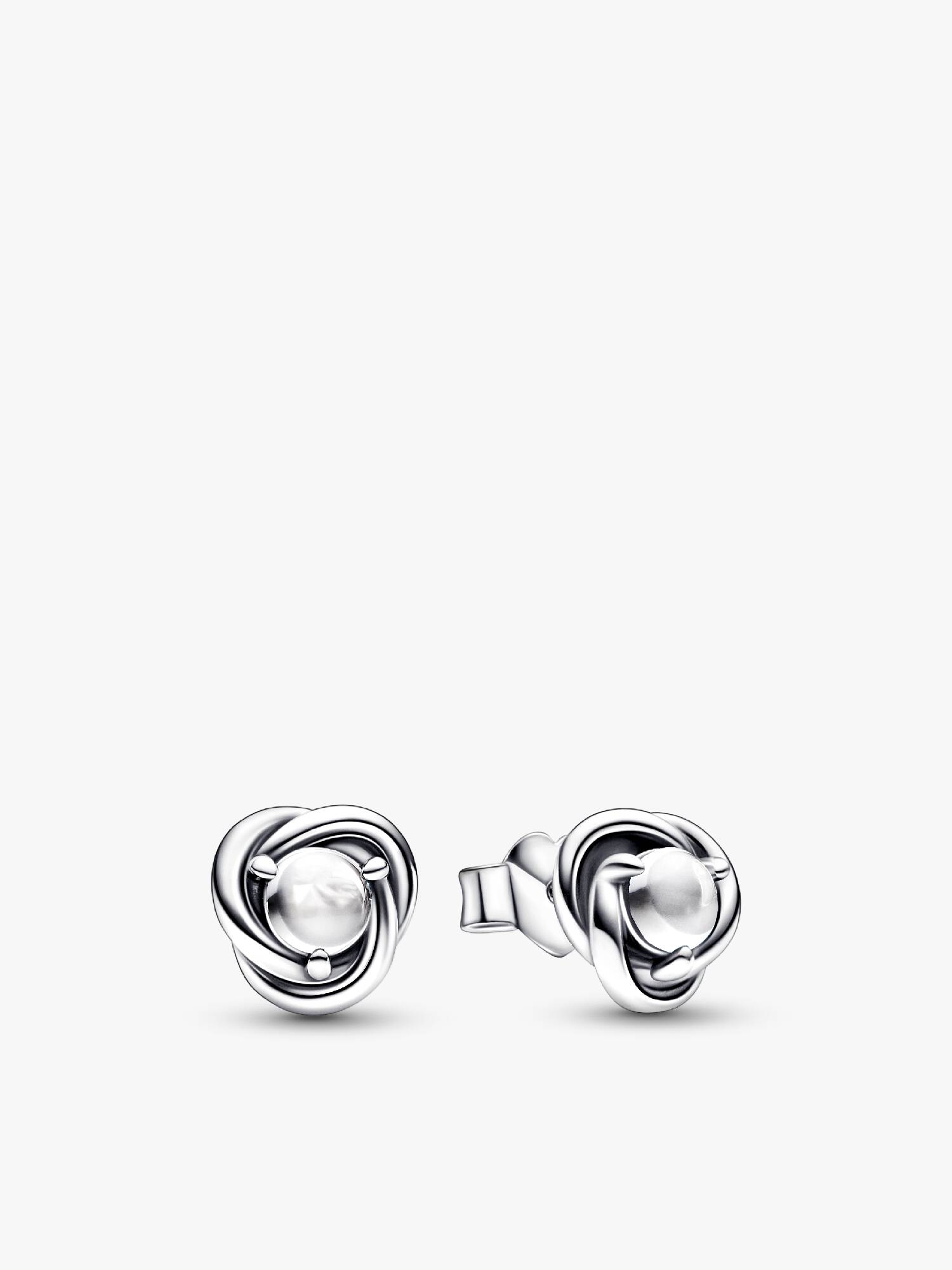 Aretes de botón Círculo Eternidad de Abril
