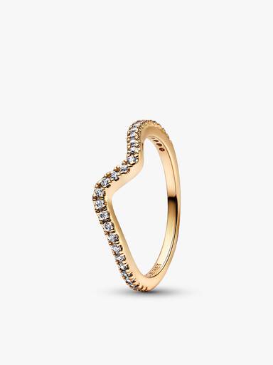 Set de Anillos Pandora Timeless Pavé y Onda Brillante
