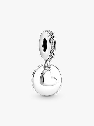 Charm colgante Disco grabable y corazón