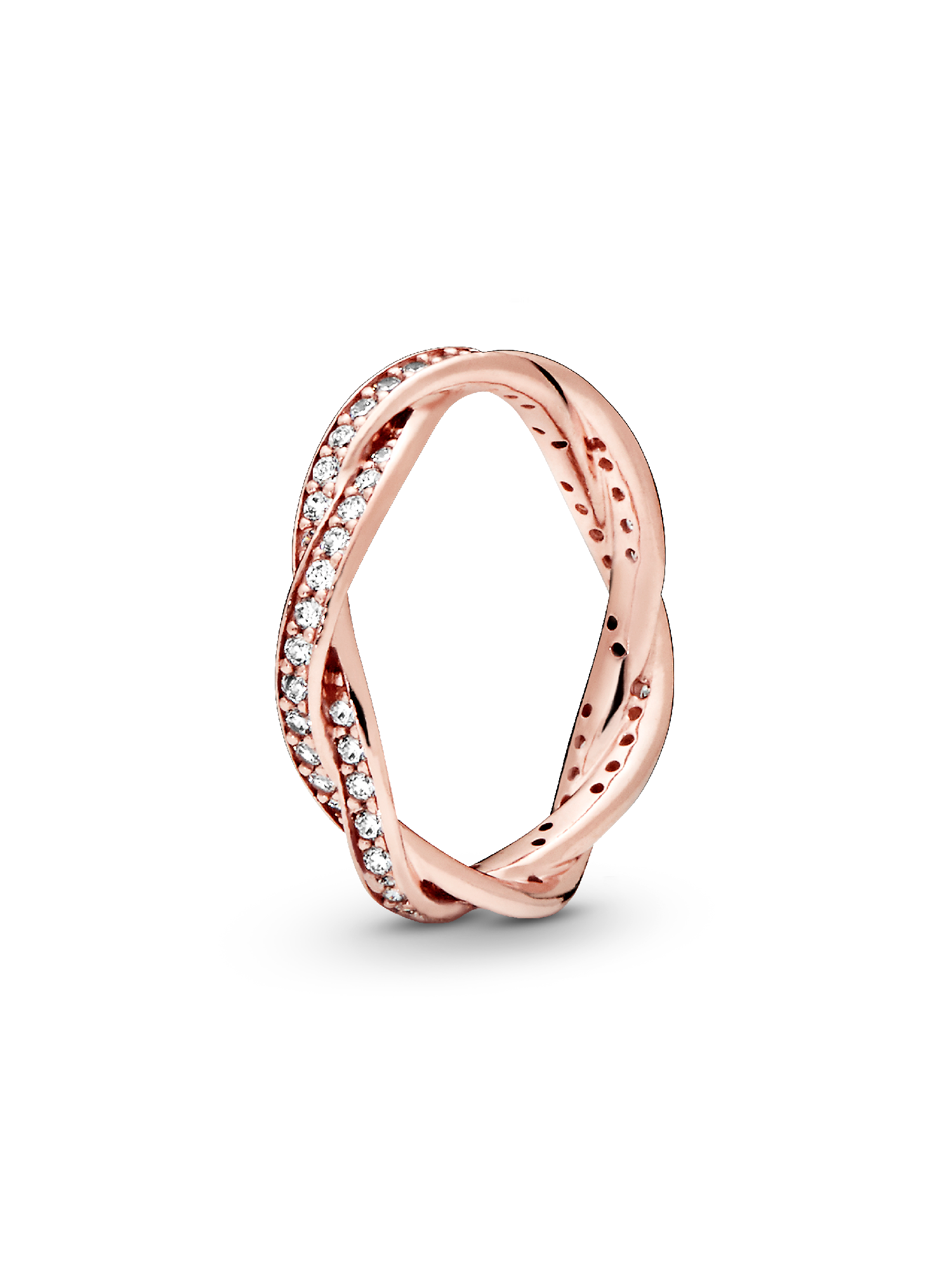 Anillo trenzado reluciente