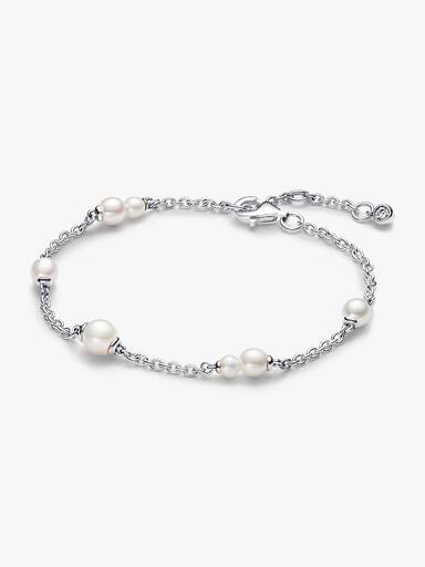 Brazalete Cadena Estación de Perlas Cultivadas de Agua Dulce Tratadas